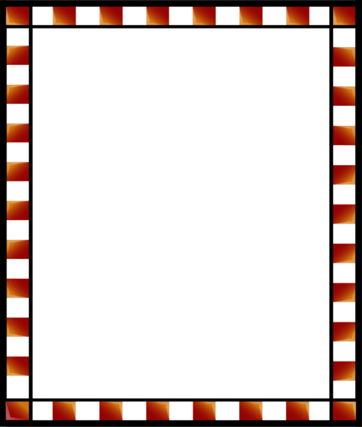 Red white frame border